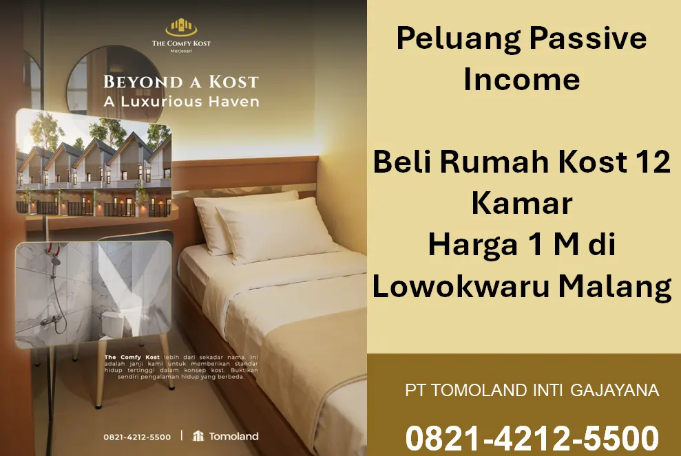 Beli Rumah Kost Harga 1 M di Lowokwaru Malang, RETURN MENARIK! Cashflow Jalan