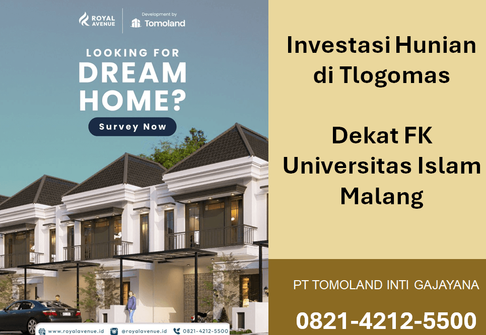 Investasi Hunian di Tlogomas Dekat FK Universitas Islam Malang: APARTKOST TOMOLAND