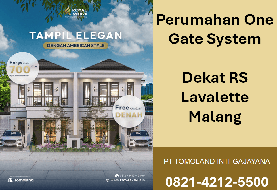 Perumahan One Gate System Dekat RS Lavalette Malang: Investasi Properti Prime