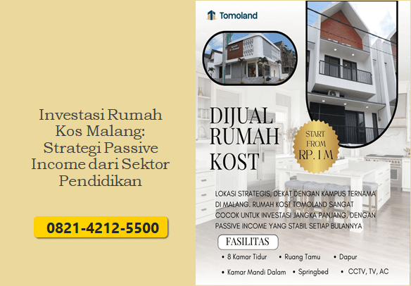 Investasi Rumah Kos Malang: Strategi Passive Income dari Sektor Pendidikan