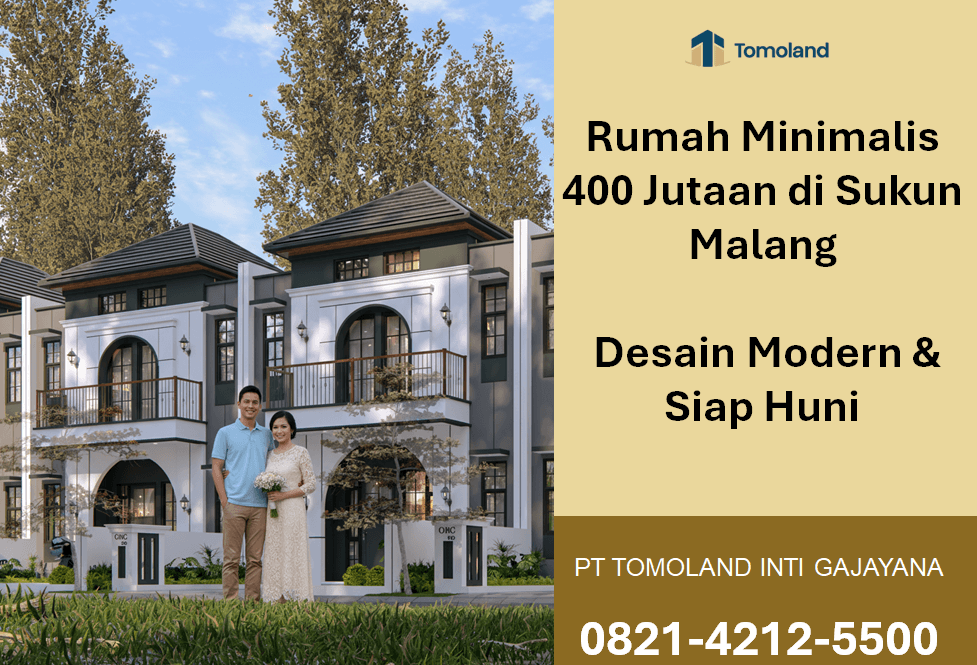 Rumah Minimalis Modern Harga 400 Jutaan di Sukun Malang, Cocok Untuk Pasangan Muda | Grand Avenue Tomoland