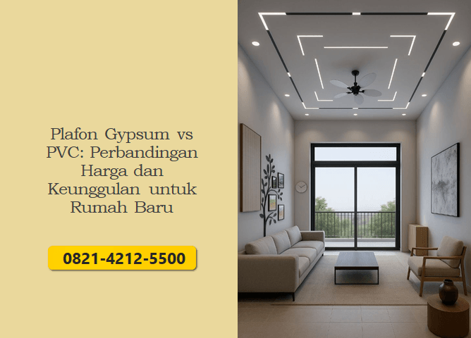Plafon Gypsum vs PVC: Perbandingan Harga dan Keunggulan untuk Rumah Baru