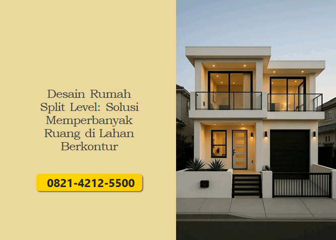 Desain Rumah Split Level: Solusi Memperbanyak Ruang di Lahan Berkontur