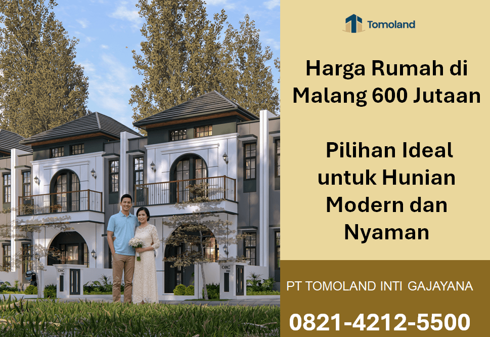 Harga Rumah Di Malang Harga 600 Jutaan Dengan Desain Modern Dan Lokasi Premium | Grand Avenue Tomoland