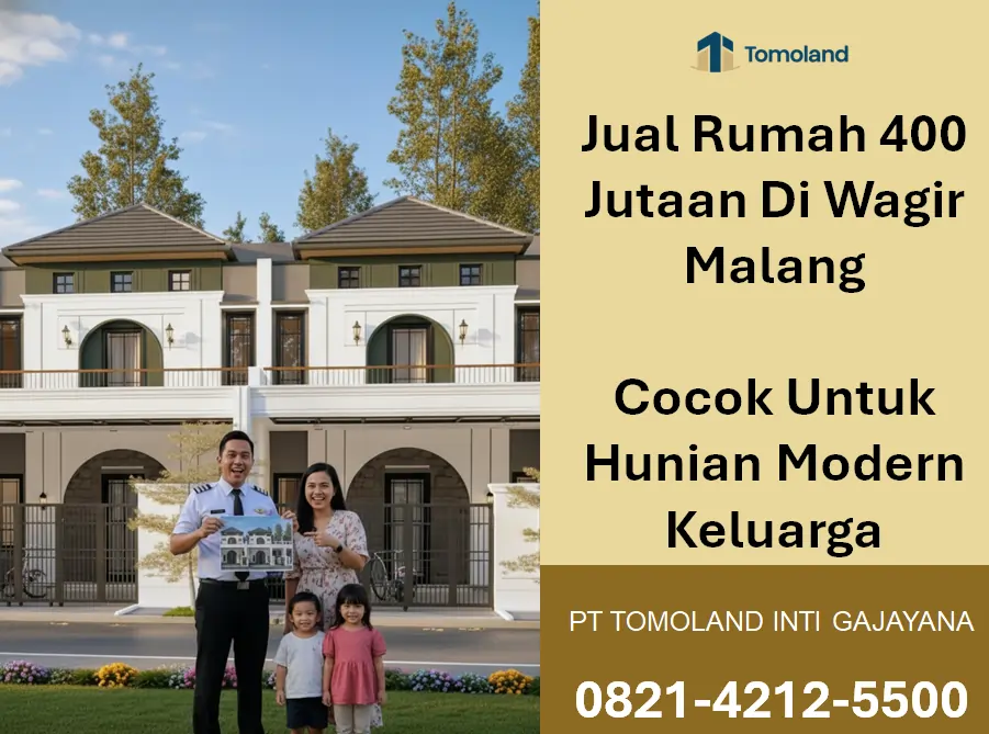 Jual Rumah 400 Jutaan Di Wagir Malang Cocok Untuk Hunian Modern Keluarga | Grand Avenue Sukun by Tomoland