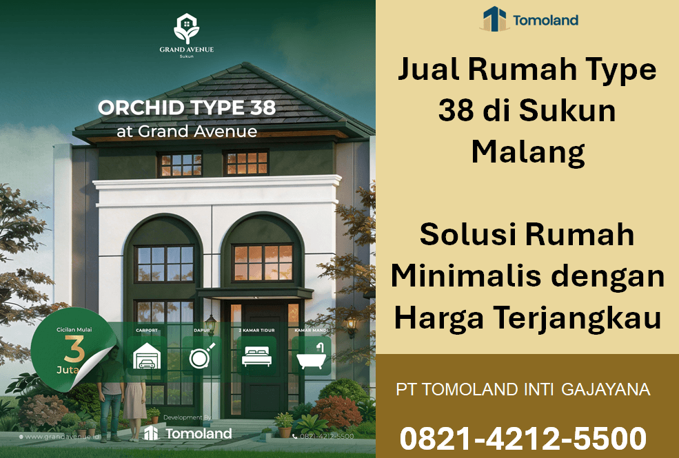 Jual Rumah Type 38 Di Sukun Malang: Harga Terjangkau Untuk Keluarga Muda | Grand Avenue Sukun by Tomoland