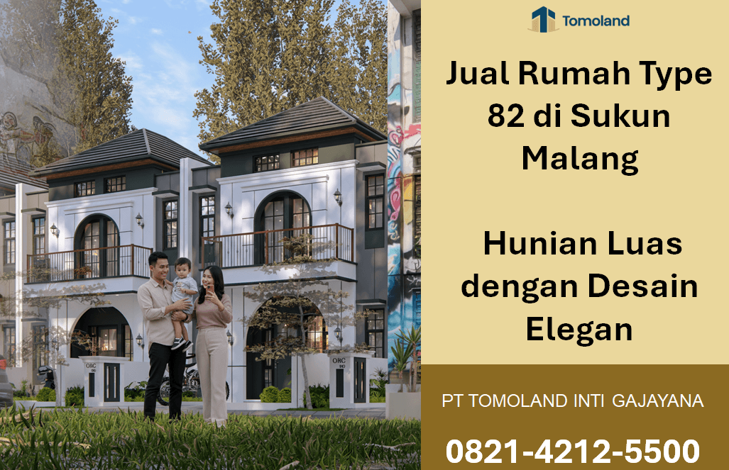 Jual Rumah Type 82 Di Sukun Malang Dengan Ruang Luas Dan Akses Strategis | Grand Avenue Sukun by Tomoland