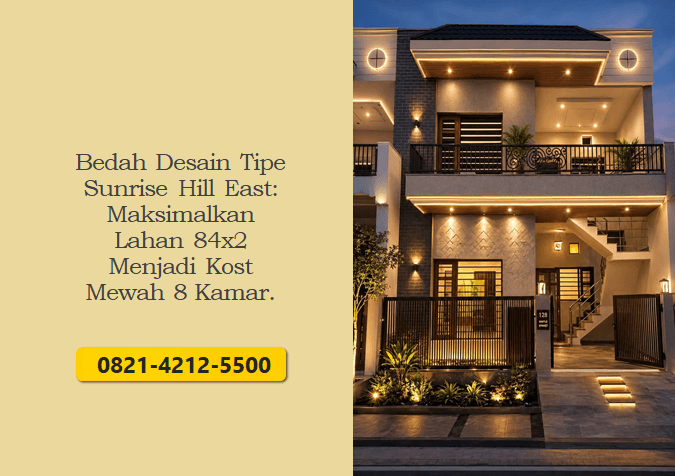 Bedah Desain Tipe Sunrise Hill East: Maksimalkan Lahan 84m2 Menjadi Kost Mewah 8 Kamar