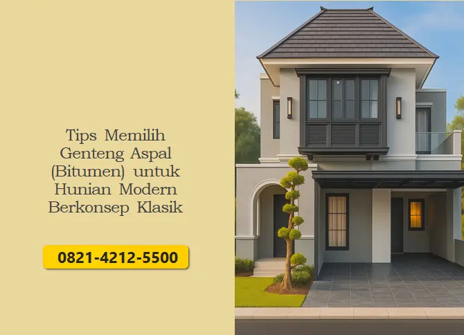 Tips Memilih Genteng Aspal (Bitumen) untuk Hunian Modern Berkonsep Klasik