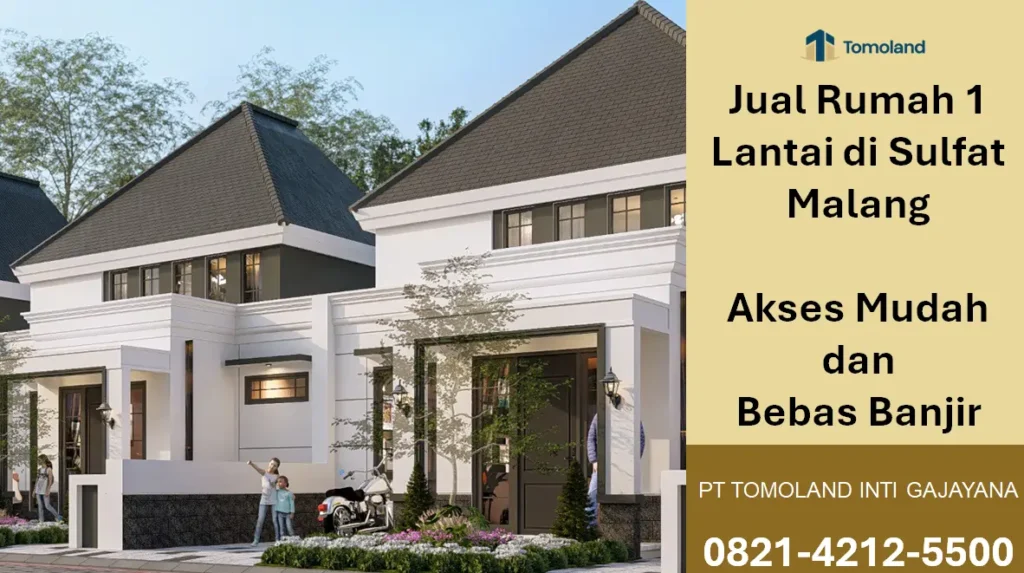 Rumah 1 Lantai Dijual di Sulfat Malang dengan Konsep Modern Minimalis | Royal Avenue by Tomoland
