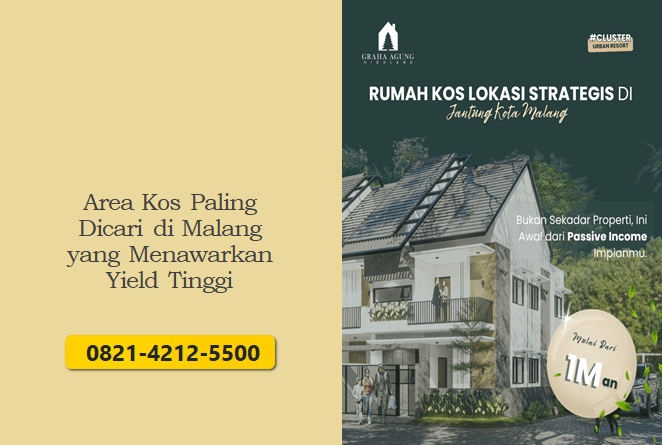 Area Kos Paling Dicari di Malang yang Menawarkan Yield Tinggi