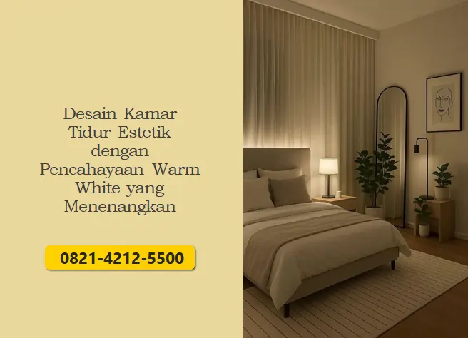 Desain Kamar Tidur Estetik dengan Pencahayaan Warm White yang Menenangkan