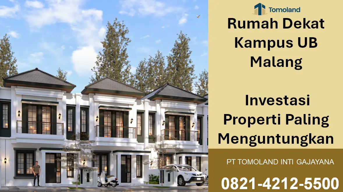 Rumah Dekat Kampus UB Malang, Lokasi Strategis dengan Nilai Investasi Tinggi | Graha Agung Merjosari by Tomoland