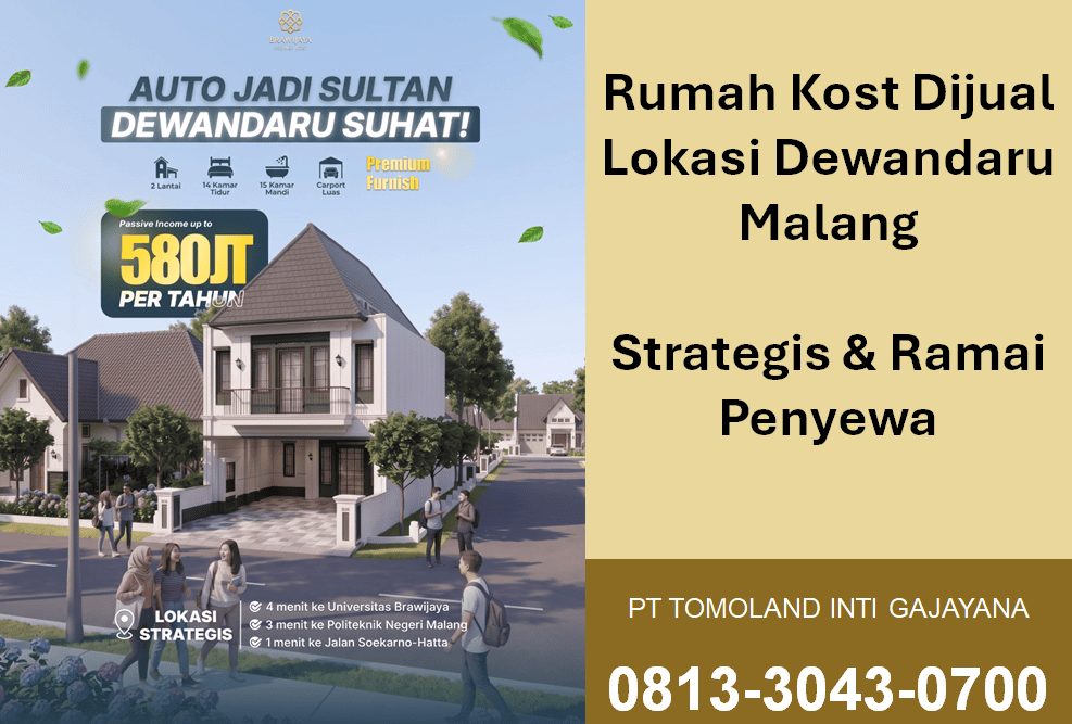Rumah Kost Dijual Dewandaru Malang: Panduan Investasi Properti Passive Income High ROI