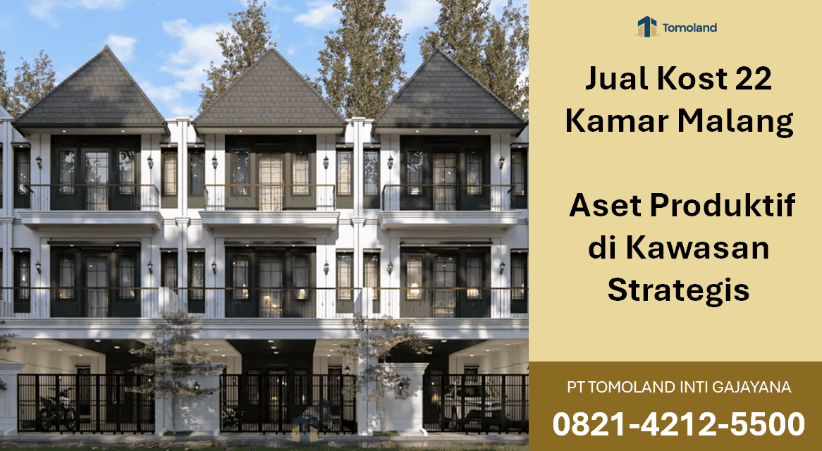 Jual Kost 22 Kamar Malang, Aset Produktif dekat Kampus UB