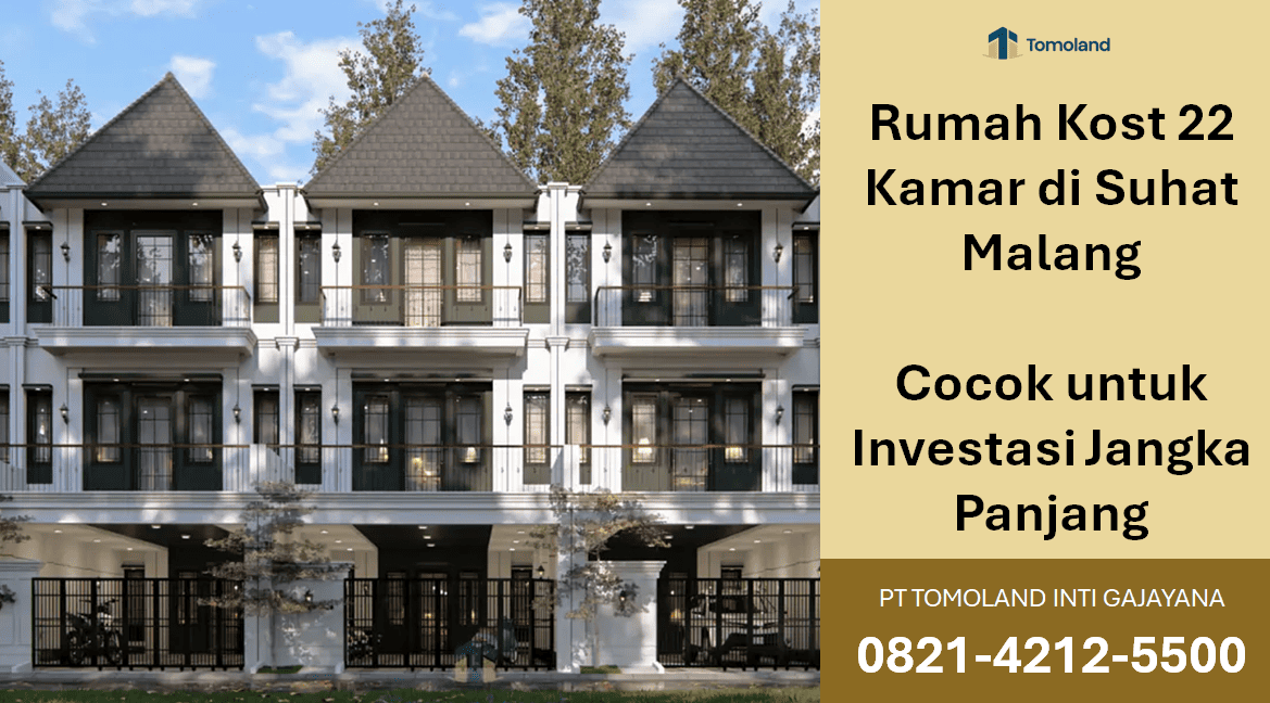 Jual Rumah Kost 22 Kamar dekat UB Malang, Peluang Bisnis Menarik!